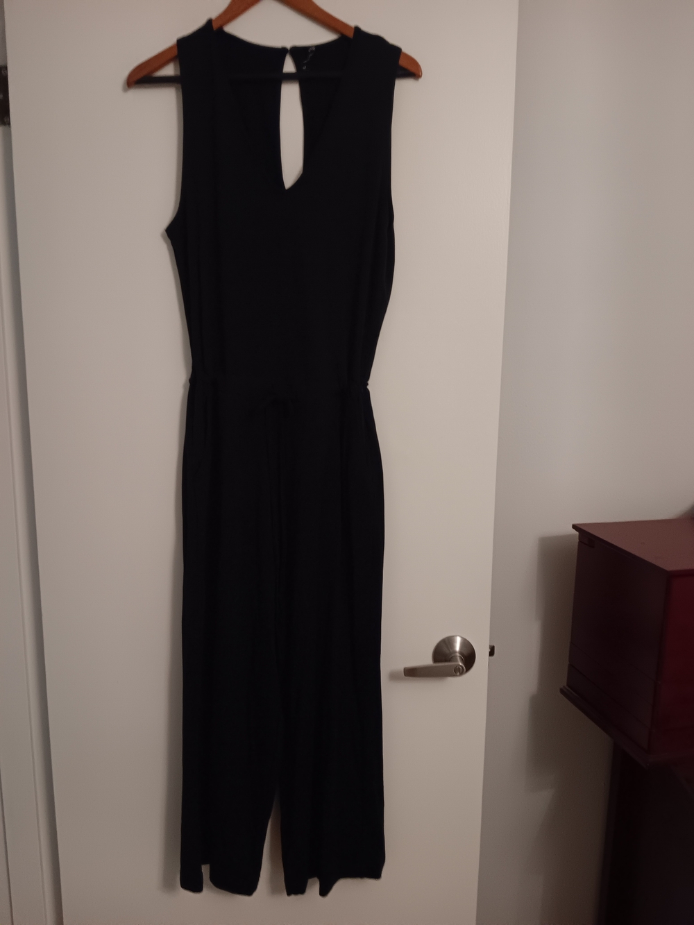 QUINCE  Sleeveless Black Jumpsuit  Large